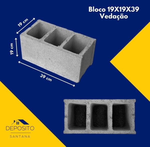 Bloco 19X19X39 vedação