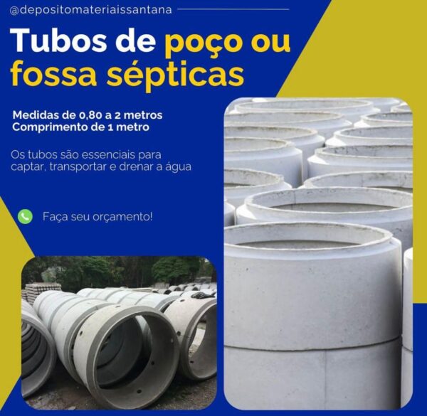 Tubos de poço ou fossa sépticas